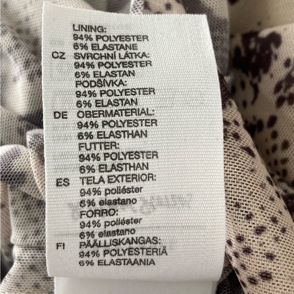 &otherstories Tan Black Snake Print Ruched Mini Dress, Size 0 - Picture 6 of 8